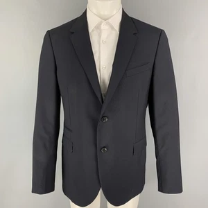 VALENTINO Talla 42 Azul Marino Lana Mohair Muesca Solapa Abrigo Deportivo - Imagen 1 de 7