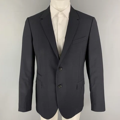 VALENTINO Talla 42 Azul Marino Lana Mohair Muesca Solapa Abrigo Deportivo - Imagen 1 de 4