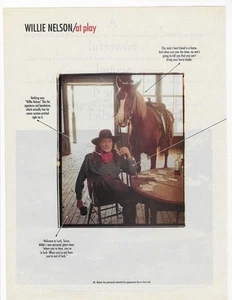 ANUNCIO IMPRESO ORIGINAL WILLIE NELSON / AT PLAY - Imagen 1 de 1