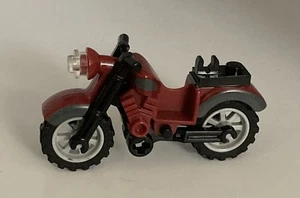Lego Dark Red Motorcycle Vintage with Dark Bluish Gray Trim 85983pb02c01 - Picture 1 of 3