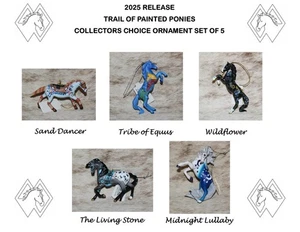 TRAIL OF PONIS PINTADOS~2025 Lanzamiento Everyday Collectors Choice~Juego 5 adornos - Imagen 1 de 7
