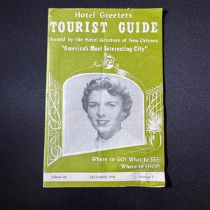 1955 Hotel Greeters Tourist Guide New Orleans Hotels Promotional Booklet - Imagen 1 de 8