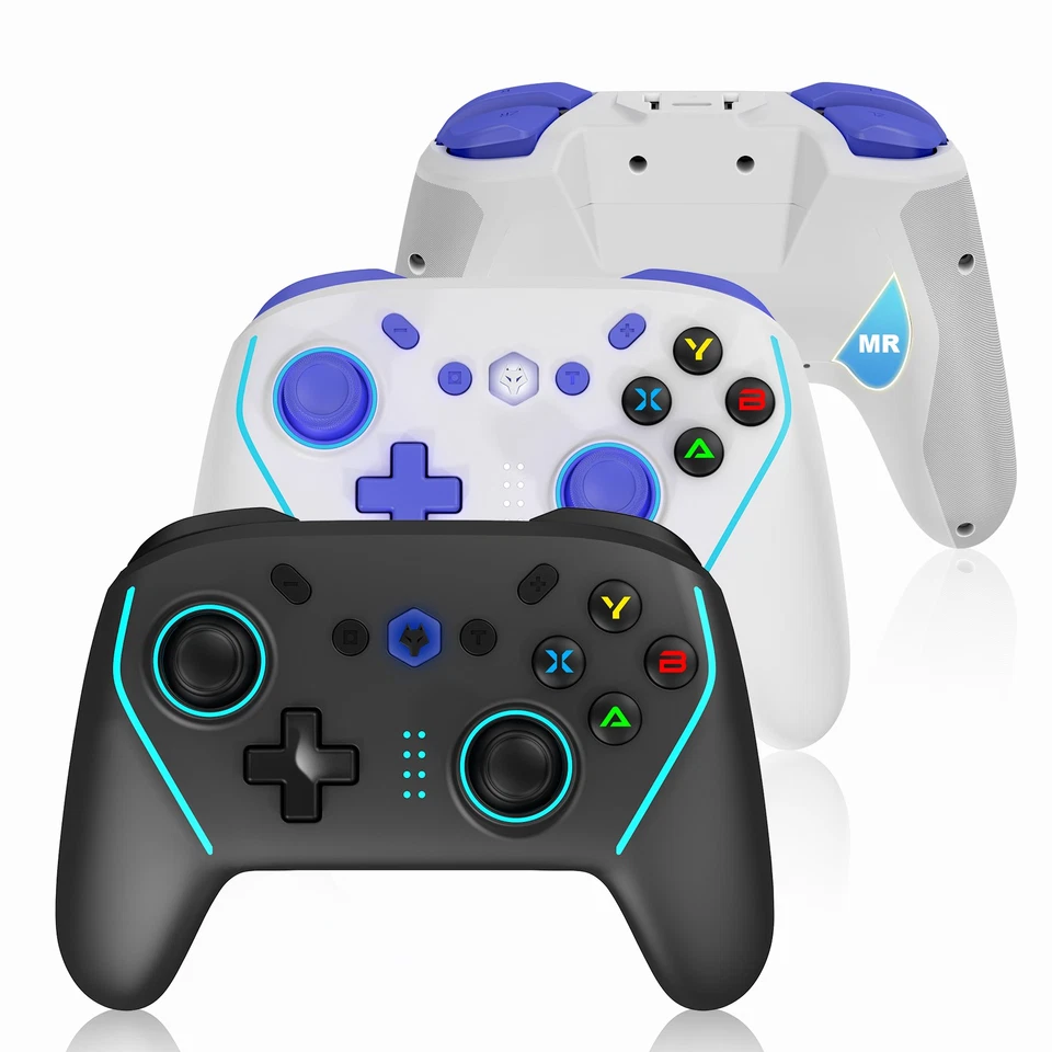 NBCP 2 Stück passend für Nintendo Switch 1 und 2 / Pro Controller | Kabellose 1000mAh