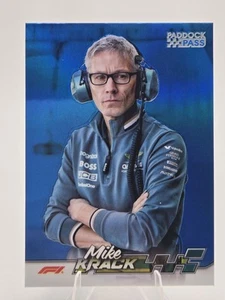 Mike Krack 2024 Topps Paddock Pass Formula 1 #73 Team Boss Chrome Blue Foil - Picture 1 of 2