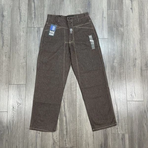 Y2K Marithe Francois Girbaud Brand X Men’s Sz 32x32 Straight Leg Brown NWT - Picture 1 of 14