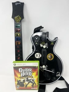 Guitar Hero Xbox 360 Controller Wireless Gibson Red Octane Les Paul World Tour - Foto 1 di 11