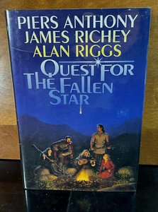 Signed QUEST FOR THE FALLEN STAR First Edition HC James Richey Piers Anthony 1st - Picture 1 of 5