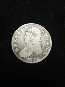 Medio dólar busto tapado 1823 limpio - Imagen 1 de 2