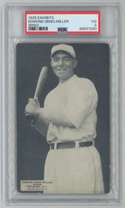 1925 Exhibits Bing Miller PSA 3 710105 - Picture 1 of 2
