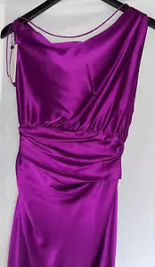 THE SEI TWIST COWL RUCHED DRESS Color: Purple Size: US 2 - Picture 1 of 15
