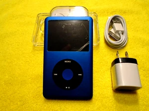 Apple iPod classic 7th Gen New Blue SSD256GB U2 + 2000mAh big battery+extras! - Picture 1 of 12