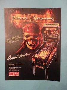 Pirates of the Caribbean Flipperautomat Flyer Heck signierte Broschüre - Bild 1 von 3