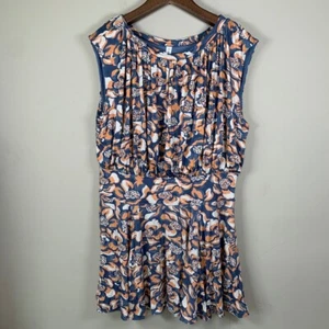 Anthropologie NWT Daily Practice Cinched Knit Floral Mini Dress Size 1X - Picture 1 of 11