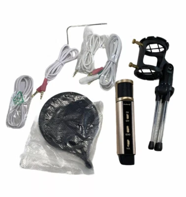 Studio Recording Microphone, ZealSound Condenser Broadcast Microphone w/Stand PC - Image 1 of 4