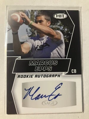 2019 Sage HIT Marcus Epps Rookie Auto Black #A59 Wyoming RC Raiders - Image 1 of 2
