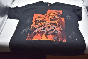 Slayer Metal Band Signed XL Shirt SDCC 2016 Eric Powell Comic Con  SIGNATURES - Picture 1 of 14