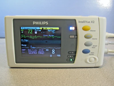 Monitor PHILIPS INTELLIVUE X2 MMS M3002A/Nellcor Oximax ¡RÁPIDO FÁCIL #6966 PROBADO! Foto 1 de 4