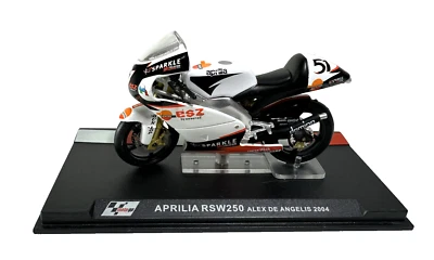 MODELLINO MOTO DIECAST  APRILIA RSW 250 ALEX DE ANGELIS 2004 1/24 - Immagine 1 di 4
