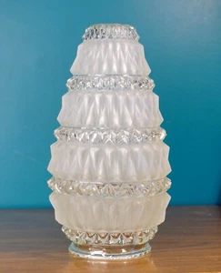 Vintage Cut Glass Light Shade Pineapple Pressed Slip Shade Lamp Porch Sconce - Picture 1 of 12
