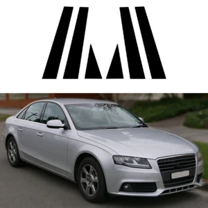 Window Trim Pillar Posts Glossy Black For Audi A4 B8 8K 4-door Saloon 2008-2016 - Picture 1 of 9