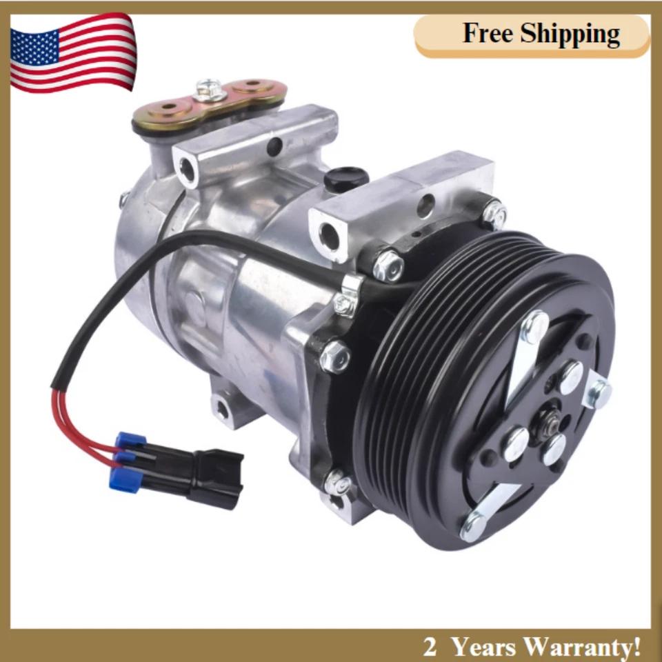 Compresor de aire acondicionado para Peterbilt 320, 382, 384, 386, 388, 389, 587 Foto 1 de 4