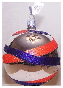 Jim Marvin Silver 3" balls 2 color swirls Czech Republic 6 in set cz-2217-2122 - Picture 1 of 1