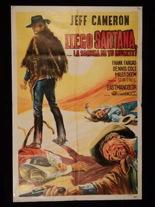 FOUR CAME TO KILL SARTANA (1969) * WESTERN * JEFF CAMERON * ARGENTINE 1sh POSTER - Picture 1 of 1