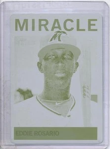 2013 Topps Heritage Minors Eddie Rosario Yellow Printing Plate Only 1/1 in World - Picture 1 of 1