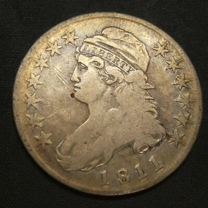 Medio dólar de plata 1811 50C busto con tapa pequeña 8 - Imagen 1 de 2