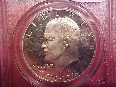 1976 S EISENHOWER SILVER DOLLAR - PCGS PR68DCAM - SEE PICS! - (G1089) - Image 1 of 4