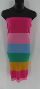 Curvy Girl Ashley Stewart Plus Women Knit Tube Dress Size 2X Rainbow Striped New - Picture 1 of 4
