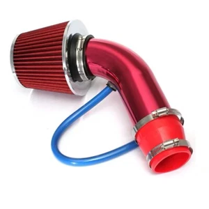 US 3" Car Aluminum Cold Air Intake Filter Induction Pipe Power Flow Hose System - Foto 1 di 7