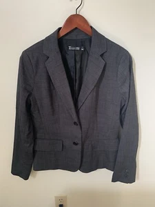 Womens Black Blazer 2 Buttons Sz 6 7th Avenue Design Studio New York & Company - Picture 1 of 9