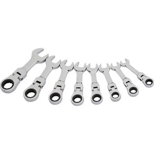 Draper Hi Torq 8 Piece Stubby Flexible Ratchet Combination Spanner Set - Picture 1 of 6