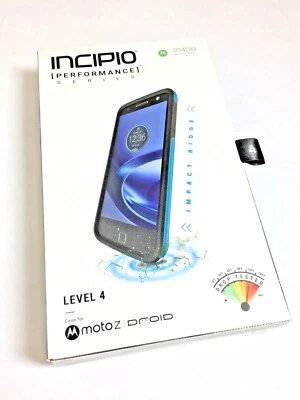 Funda y clip de protección Incipio Performance Series nivel 4 Moto Z Droid azul cian Foto 1 de 4