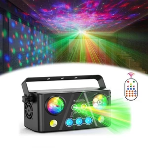5 en 1 Luz Efecto Fiesta RGB Proyector Láser Iluminación de Escenario DMX DJ Disco Control Remoto - Imagen 1 de 9