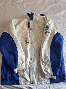 Chaqueta pesada Salt Lake 2002 Olympic Torch Relay SLOC Staff Marker - Imagen 1 de 11