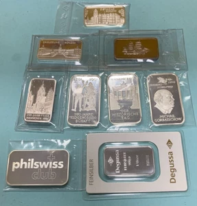 Hereus / Degussa Silberbarren 999er Silber,, 1 OZ oder 50 g. ,AUSWAHL (R8-5-39 - Bild 1 von 36