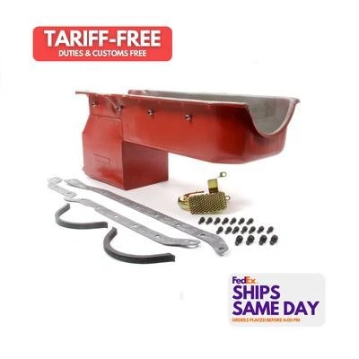 Trans-Dapt 1109, Kit Red Steel S10 Drag Race Oil Pan Sbc Performance Racing Part - Image 1 of 4