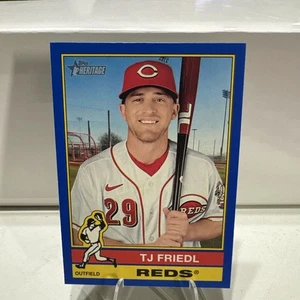 Topps Heritage 2025 - High Number SP T.J. Friedl #491 borde azul oscuro - Imagen 1 de 2