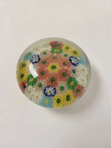 Vintage Millefiori Kunst Glas Briefbeschwerer - Bild 1 von 6