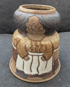 Krista Hahne Hallelujah porta utensili/vaso in ceramica arte popolare ragazza - Foto 1 di 12