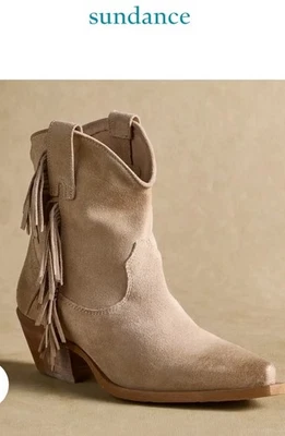 ¡NUEVO! CATÁLOGO SUNDANCE Mujeres Dove Canyon Gamuza Flecos Piedra Bronceado Botas Italia EE. UU. 9 Foto 1 de 4