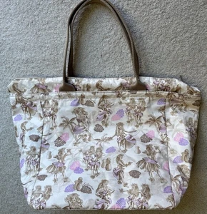 LeSportsac Hawaii Kahiko Hula Girl Shoulder Bag Tote Zip Pockets Lightweight - Picture 1 of 16