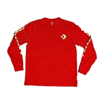 Converse Men's Large Longsleeve Red Skateboard Tee - Image 1 of 4
