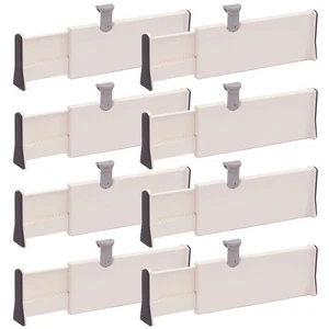 Set of 8 Adjustable Drawer Dividers Organizer Separators Plastic Dresser Orga... - Picture 1 of 7