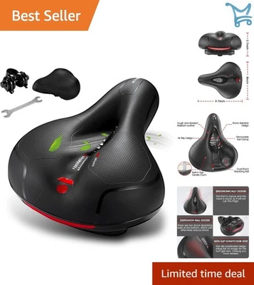 Cómodo cojín de asiento de bicicleta impermeable para hombres mujeres espuma viscoelástica amortiguador... Foto 1 de 4