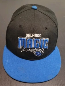 ORLANDO MAGIC Hat New Era 59Fifty RETRO VINTAGE CAP BLACK & BLUE Fitted 7 1/8 - Picture 1 of 5