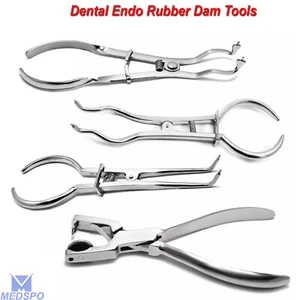 Dental Rubber Dam Instruments Punch Pliers Stoke Brewer Ivory Clamp Forceps - Picture 1 of 5