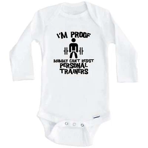 Im Proof Mommy Cant Resist Personal Funny Personal Training Baby Bodysuit - Picture 1 of 2